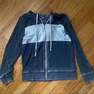 Gray and White Alternative Hoodie